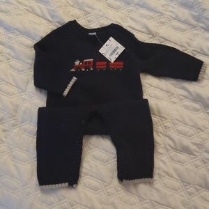 Janie and Jack, train knit one piece 6-12 NWT